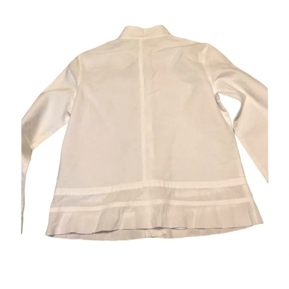 Macphee Button Up Ruffle Hem Blouse Sz 38 - Picture 3 of 6